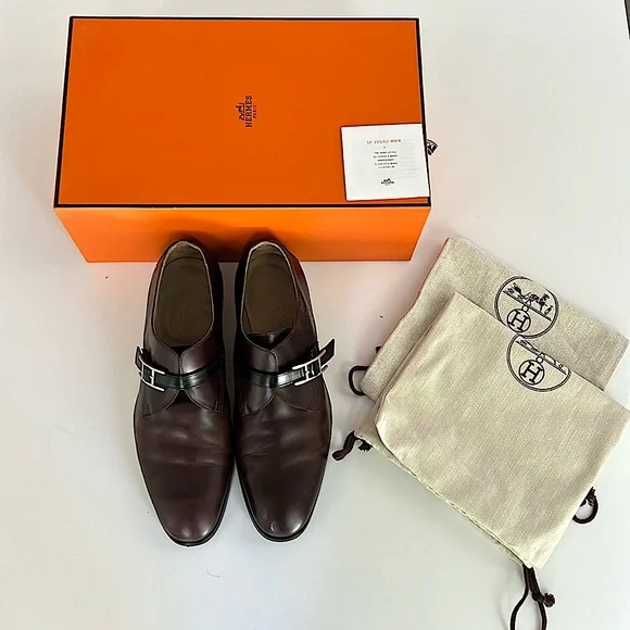 Authentic HERMES Hand Stiched Men’s Norris Derby. Authentic HERMES Hand Stiched Men main image 3